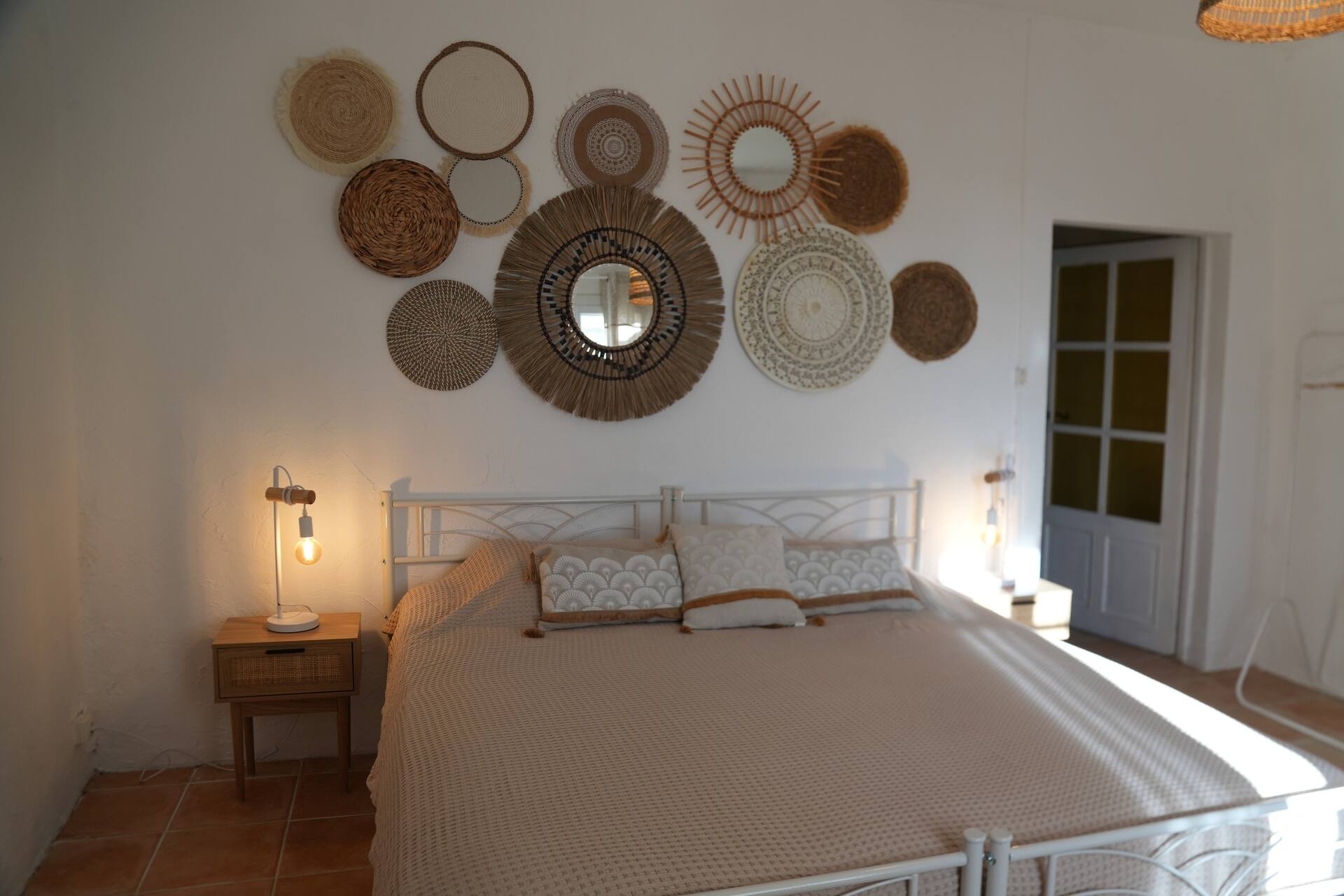 Chambre familiale — 1er étage — 4 lits simples, mas familial près d'Uzès